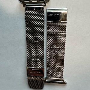 Sterling silver Rebecca Minkkoff Apple Watch band.